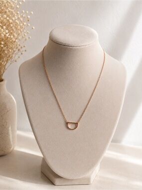 Gold Necklace with Small Charm Stainless Steel Cute Minimal Pendant Jewelry Gift